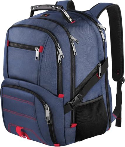 LTINVECK Extra Large 50L Travel Laptop Backpack, Computer bag Backbag, TSA Friendly Durable Big RFID Heavy Duty Business Tech Backpack Fits 17 Inch Laptops for Men Women, Blue - color: Full Blue