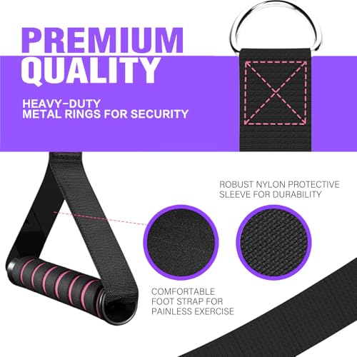 Bbtops Pilates Bar Kit with Resistance Bands,Pilates Bar with Stackable Bands Workout Equipment for Legs,Hip,Waist and Arm,Exercise Fitness Equipment for Women & Men Home Gym Yoga Pilates - color: Hot Purple