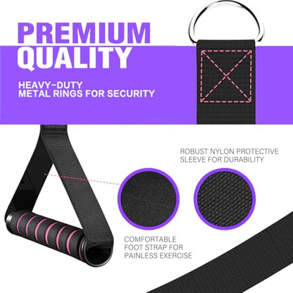 Bbtops Pilates Bar Kit with Resistance Bands,Pilates Bar with Stackable Bands Workout Equipment for Legs,Hip,Waist and Arm,Exercise Fitness Equipment for Women & Men Home Gym Yoga Pilates - color: Hot Purple