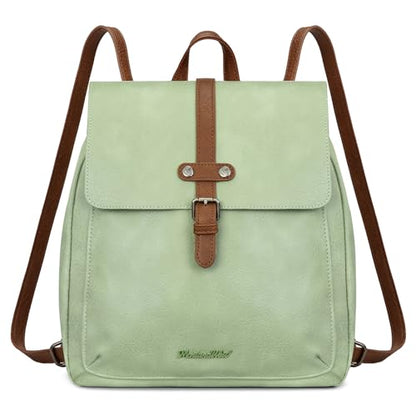 Montana West Backpack Purse for Women Casual Daypack Convertible Crossbody Backpack for Travel Work - color: Green