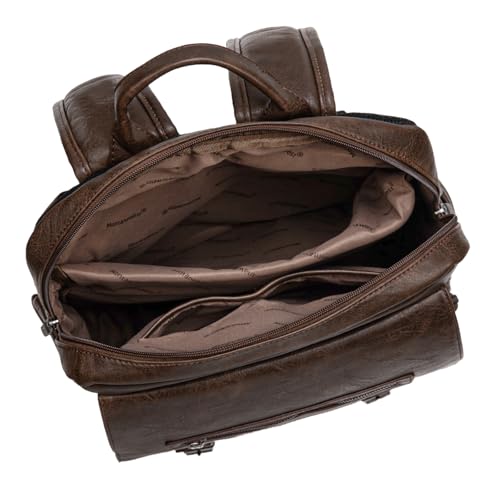 Montana West Laptop Backpack 15.6 Inch Work Backpack Purse for Women Travel Casual Daypack Bookbags with USB Port - color: 15.6-in Coffee