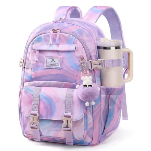 LOVEVOOK School Backpack for Teen Girls, Bookbag for 8-16 Student, Middle High College Back to School Cute Kids Backpack, 15.6 Inch, Pastel Tie-Dye - color: Pastel Tie-dye, size: 15.6 Inch