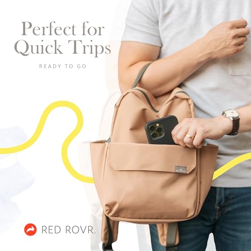 RED ROVR Mini Roo Lightweight Backpack | 6 pockets for everyday essentials (Pear Doodle) - color: Pear Doodle