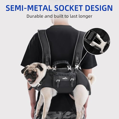 Wakytu Dog Backpack Carrier for Dogs,Dog Lift Harness,Adjustable Padded Breathable Straps for Dogs, Disabled, Joint Injuries, Arthritis,S - size: S（4.5-7.5lbs）
