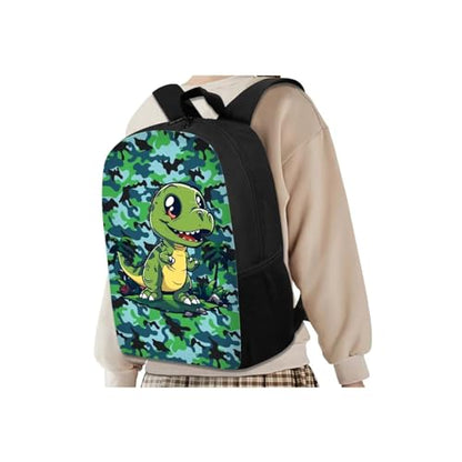 Dinosaur Camouflage Backpack for Boys Elementary Middle School Students Bookbag with Lunch Bag Pencil Case Water Bottle Holder Perfect for Student Back to School Supplies Gifts - color: Dinosaur Camouflage