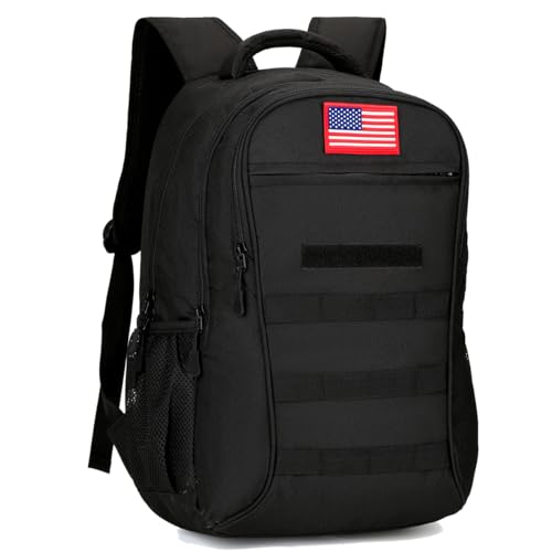 4land Camo Backpack for Boys,Army Boys Backpacks for Elementary Middle School Military,Camouflage Bookbag 40L - color: A-black