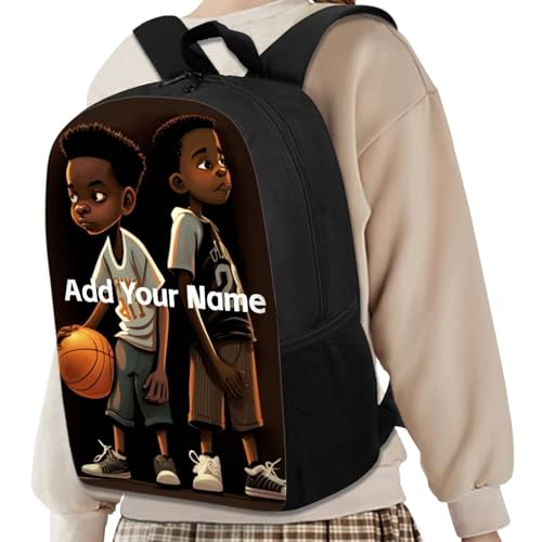Afro Backpack for Boys 8-12/10-12 Bookbag Boys Kindergarten School Bag Girls African Kids Black Book Bag with Side Pocket Personalized Student Schoolbag - color: African Black Girl-13
