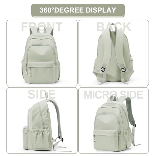 suwasp Casual Laptop Backpack for Women Men Waterproof Lightweight Backpacks Bag 15.6inch Laptop Daypack Large Capacity Backpack, Light Green - color: Light Green-m