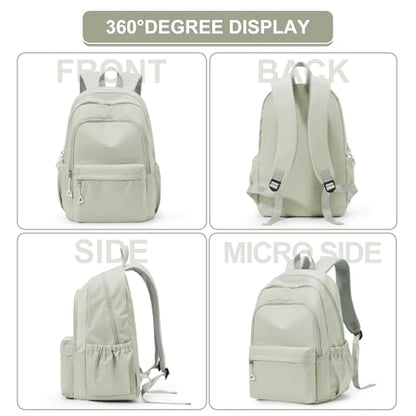 suwasp Casual Laptop Backpack for Women Men Waterproof Lightweight Backpacks Bag 15.6inch Laptop Daypack Large Capacity Backpack, Light Green - color: Light Green-m