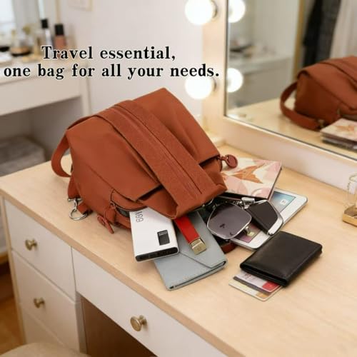 2-Way Commuter Bag 3 in 1 Tote for Women Waterproof Anti-Theft (Light pink) - color: Light Pink