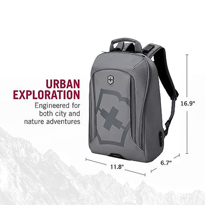 Victorinox Touring 2.0 City Daypack - Professional Laptop Backpack for Business & Outdoor Use - Features Waterproof Pouch - 17 Liters, Light Gray - color: Stone Grey