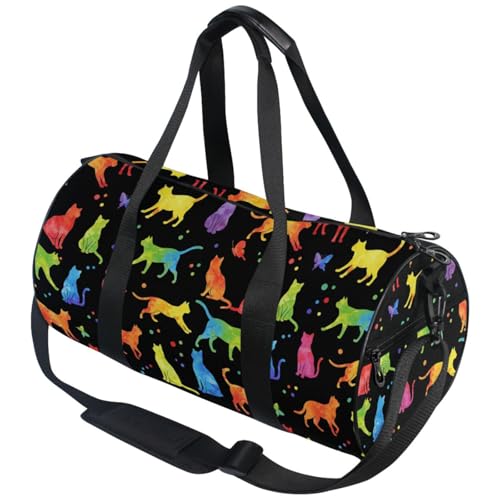 MNSRUU Duffel Bags Witchcraft Black Cats Sports Gym Bag Travel Luggage Overnight Bags for Men Women Duffel Bags for Traveling - color: Goth 16
