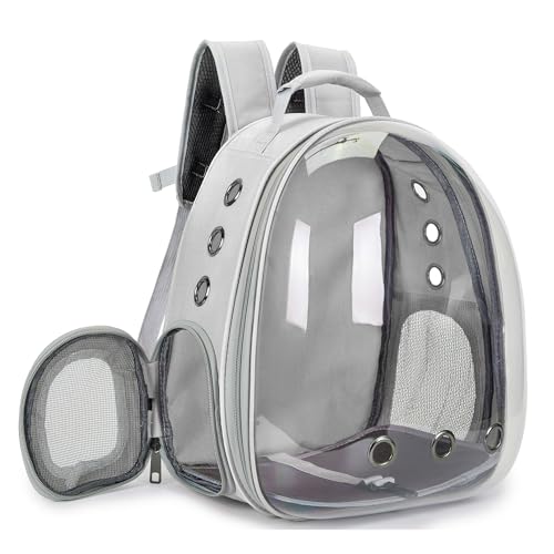 Cat Bubble Backpack Carrier for Small Medium Dogs Cats Carrying Bag, Airline Approved Pet Travel Carrying Bag Dog Hiking Walking Outdoor Backpack (Gray) - color: Gray