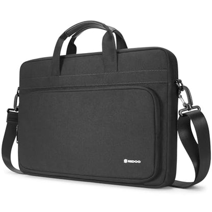 NIDOO 13 Inch Laptop Briefcase Shoulder Bag Sleeve for 14" MacBook Pro M3 M2 / 13.6" Macbook Air / 13.5" Surface Laptop 5 4/14" IdeaPad Flex 5 / ThinkPad E14 T14 / HP Pavilion x360 / Latitude 7440 - color: Black, size: 13 - 14 inch