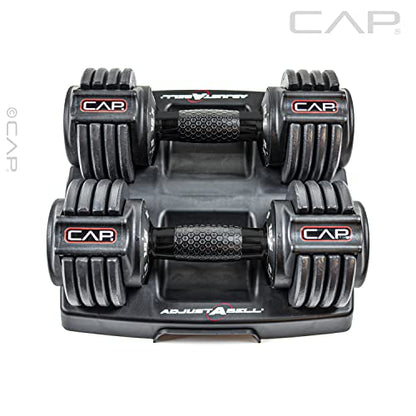 CAP ADJUSTABELL Adjustable Dumbbell Weights - Singles & Pairs | 12.5 lb, 25 lb & 55 lb | Multiple Handle Options - size: 12.5 lb - Honeycomb Black Handle, style: Pair
