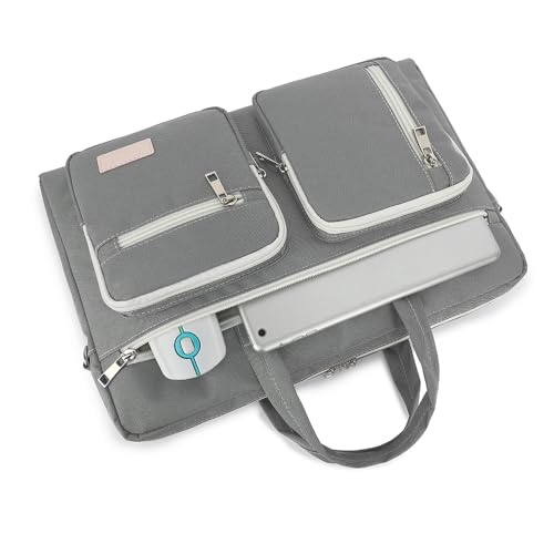 15-15.6 inch Laptop Shoulder Bag, for MacBook Pro 16, Hp Lenovo Dell 14 inch Waterproof Messenger Bag Case Sleeve (gray) - color: Gray