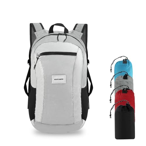 Hiking Daypack - Lightweight & Water-Resistant Portable Backpack for Travel, Camping, Outdoor Adventures(16L, grey) - color: Grey, size: 16L