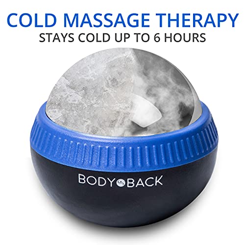 Body Back FSA Eligible Glacier Ball - Cryosphere Therapy Massage Roller Ball, Ice Roller Ball, Cold Ball for Plantar Fasciitis Relief with Removable Ice Roller for Face or Lacrosse Ball Rolling