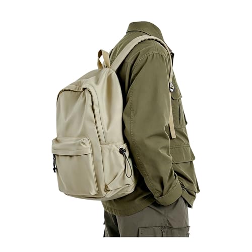 BJLFS Green School Backpack for Girls Water Resistant High School Book Bag Simple Backpack for Teens Boys Girls, Lightweight Simple Middle School Back Pack Daypack - color: Small Green