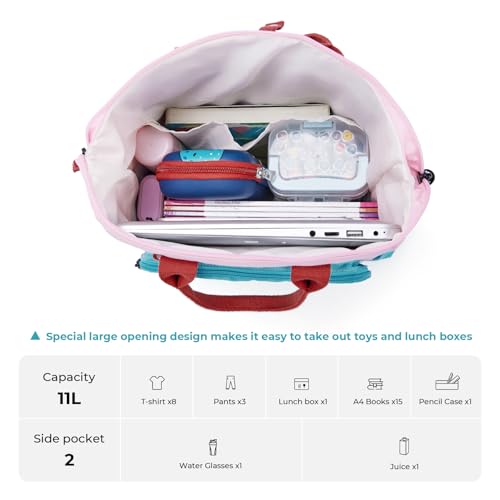 CLUCI Toddler Backpack For Girls, Toddler School Backpack For School & Travel, Small Kids Child Backpacks, Preschool Kindergarten Elementary Diaper bag Daycare Backpack - color: Pink and Blue