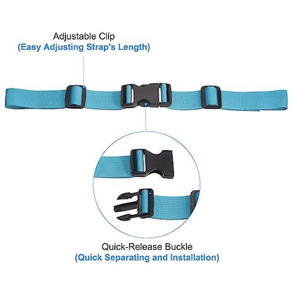 PATIKIL Backpack Chest Strap, 2 Pack Polyester Webbing Adjustable Replacement Strap with Quick-Release Buckle for Bag Outdoor Hiking Cycling, Sky Blue