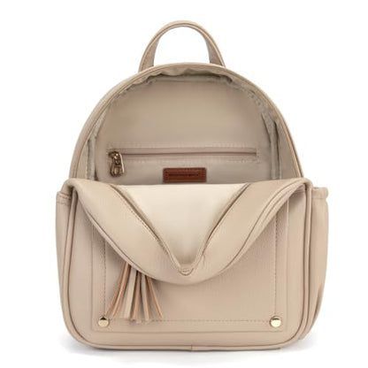 Montana West Mini Backpack Purse for Women Anti Theft Backpacks with Secured Zipper and Tassel - color: *Mini Khaki