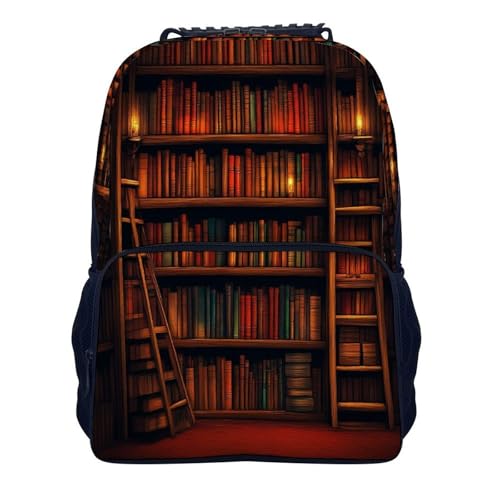 Supdreamc Rucksacks Polyester Anti-Theft Multipurpose Library Bookshelf Vintage Carry On Bag Large Capacity Gym Outdoor Hiking Backpack With Smooth Zippers - color: Pattern 425