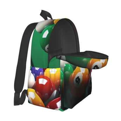 Billiards Travel Backpack for Men Women 15.6 inch Laptop Backpack Casual Daypack for Weekender - color: Billiards
