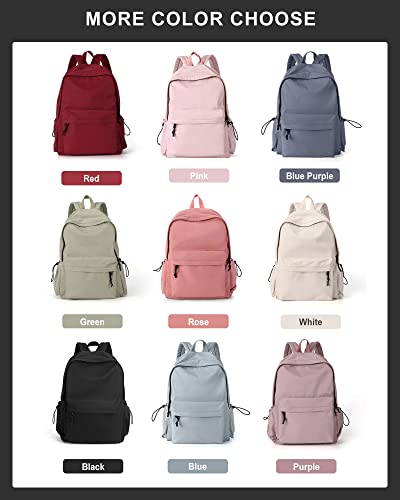 BJLFS Black School Backpack for Girls Women, Waterproof High School Book Bag Cute Backpack for Men Teens Boys, Small Lightweight Simple Basic Middle School Back Pack Daypack Mochilas Escolares para - color: Small Black