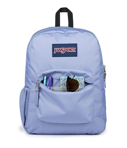 JanSport Cross Town Backpack - Simple Bag for Everyone with 1 Main Compartment, Front Utility Pocket - Premium Class Accessories - Lavender Ash - color: Lavender Ash
