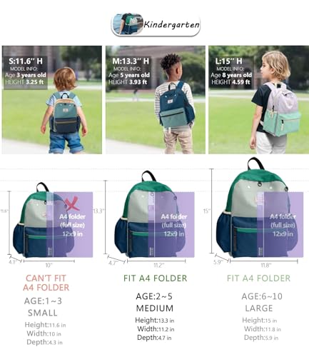 atgark Toddler Backpack for Boys 2-5: Preschool Kindergarten 13" Daycare Backpacks Fit A4 Folder - color: Islands, style: Ages 2-5 (13" H Fit A4 Folder)