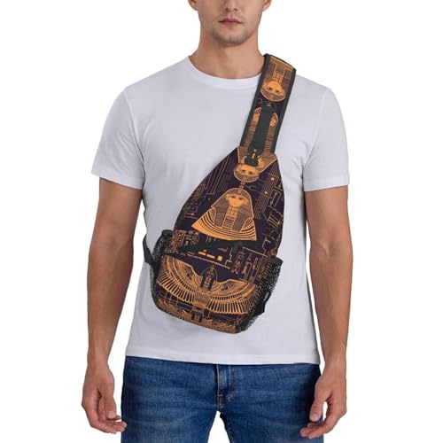 Ancient Egyptian Civilization Outdoor Crossbody Shoulder Bag For Unisex Young Adult Hiking Bicycling - color: 14
