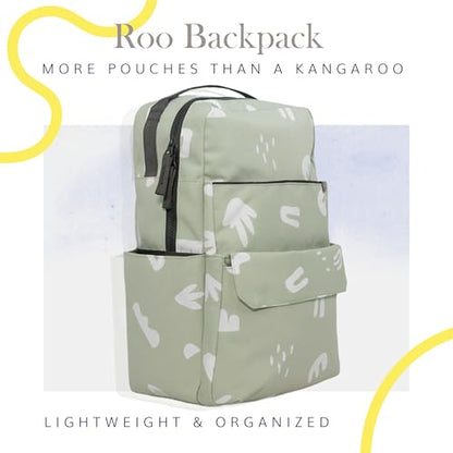 RED ROVR Roo Lightweight 1 LB Diaper Bag Backpack | 11 organizational pockets| Durable & Water-Resistant (Pear Doodle) - color: Pear Doodle
