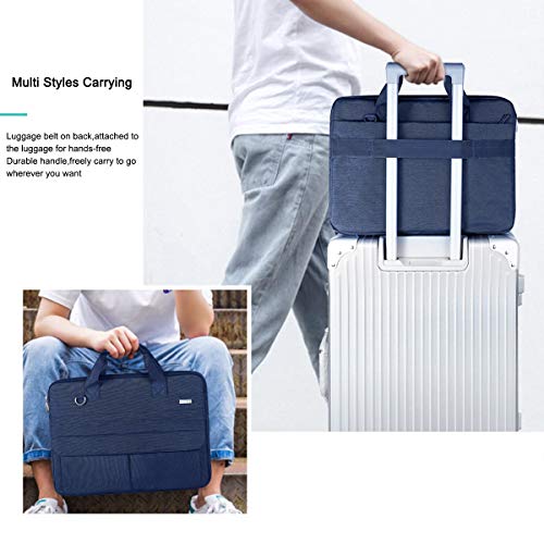 Landici Laptop Bag Case 15.6 Inch with Shoulder Strap, Slim Waterproof Computer Sleeve Cover Compatible with MacBook Pro 15/16, MacBook Air 15, 15-16 Inch HP Acer Dell Lenovo ASUS Laptop, Blue - color: Blue, size: 14-15.6 Inch
