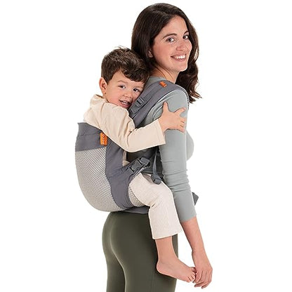 Beco Toddler Carrier with Breathable 3D Mesh & Extra Wide Seat - Front-Carry & Backpack Style - Lightweight Sling Carrier for Children (24-48 Months) - Cool Dark Grey - color: Cool Dark Grey