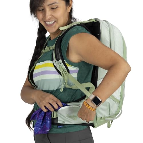 Osprey Tempest 11L Women's Lightweight Hiking Backpack - Small Daypack for Travel & Camping, Frosty Mint Green/Botanica - color: Frosty Mint Green/Botanica, size: 11L - Standard Fit