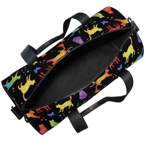 MNSRUU Duffel Bags Witchcraft Black Cats Sports Gym Bag Travel Luggage Overnight Bags for Men Women Duffel Bags for Traveling - color: Goth 16