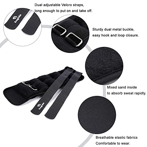 Ankle Weights for Women, Men and Kids - 1/2/3/4/6/8/10/12/15/20 LBS 1 Pair Strength Training Wrist/Leg/Arm Weight with Adjustable Strap for Jogging, Gymnastics, Aerobics, Home Fitness, Physical Therapy - style: 20Lbs Pair (10lb x 2) - Black