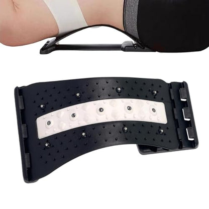 Back Arch Stretcher,4 Level Adjustable Curved Ergonomic - Low Back Stretcher - for Home Gym Car Bedside Yoga Mat Sofa Office Chair - color: Black and White