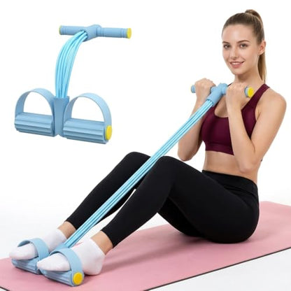 Multifunctional Pedal Resistance Band with Handle,4/6/8 Tubes for All Weights,Upgrade Heavy-Duty TPE Tubes with 300% Stretch for Full Body Workouts.