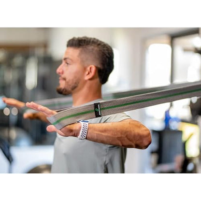 Fabric Resistance Bands with Looped Handles for Pull Up Assistance, Stretching, Mobility & Rehab | Long Non-Slip Workout Bands for Strength Training, Recovery & Home Gym Exercise - color: Gray - Medium