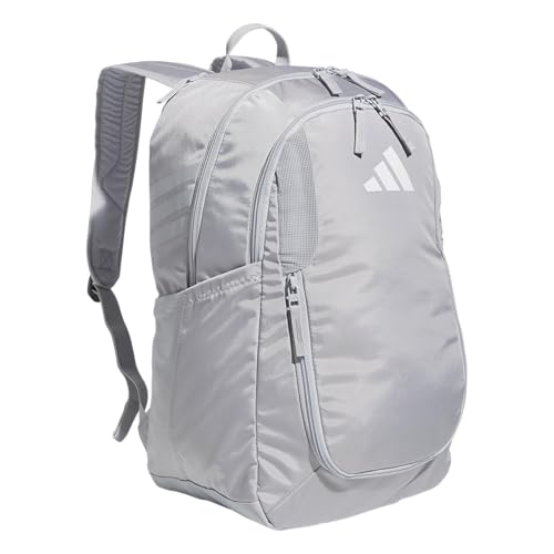 adidas Stadium 4 Soccer Backpack – Team Sports Bag with Ball Pocket, 36L - color: Light Grey