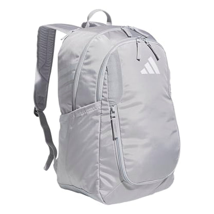 adidas Stadium 4 Soccer Backpack – Team Sports Bag with Ball Pocket, 36L - color: Light Grey