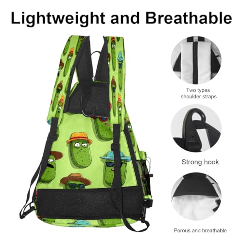 Pickleball Bag for Women & Men – Lightweight Sports Backpack with Paddle Compartments, Dual Carry Modes, Detachable Zippered Strap, Brown Leopard, Great Gift Option for Players - color: Blue Sharks