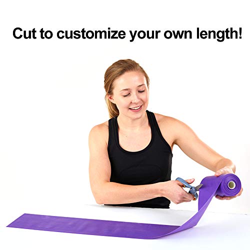 Resistance Band for Working Out | Super Exercise Bands 8,16,24 Yard Bulk Rolls |10 Strengths in Light Medium and Heavy Resistance Bands | Latex Free Workout Bands Including App and e-Book - size: 24 Yards, style: Heavy