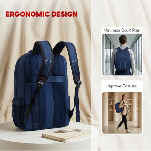 SAKOS Turbo 15.6 inch Laptop Backpack, Professional Travel Backpack Carry on Flight - TSA Approved, Water Resistant Luggage Backpack for Men & Women, College Backpack with Laptop Compartment - Blue - color: 5. Turbo - Blue