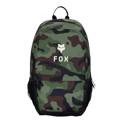 Fox Racing 180 Backpack, Lightweight Everyday School & Travel Bag with 15" Laptop Sleeve, Water Bottle Pocket & Padded Straps, Green Camouflage - color: Green Camouflage