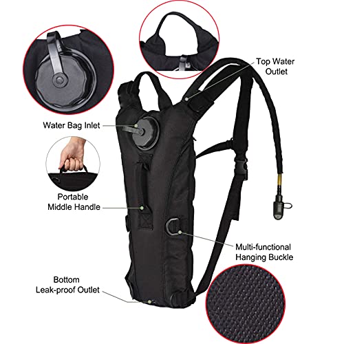 Water Backpack Hydration Backpack with Bladder Lightweight & Waterproof Hydration Pack for Hiking, Cycling, Running,Climbing Outdoorer ,Gift for dad - color: Black