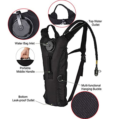 Water Backpack Hydration Backpack with Bladder Lightweight & Waterproof Hydration Pack for Hiking, Cycling, Running,Climbing Outdoorer ,Gift for dad - color: Black