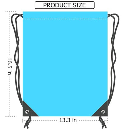 Drawstring Backpack Bulk String Backpack Drawstring Bags Sport Gym Cinch Bag Nylon String Bag for Women Men (1PCS) - color: Sky Blue 1pcs